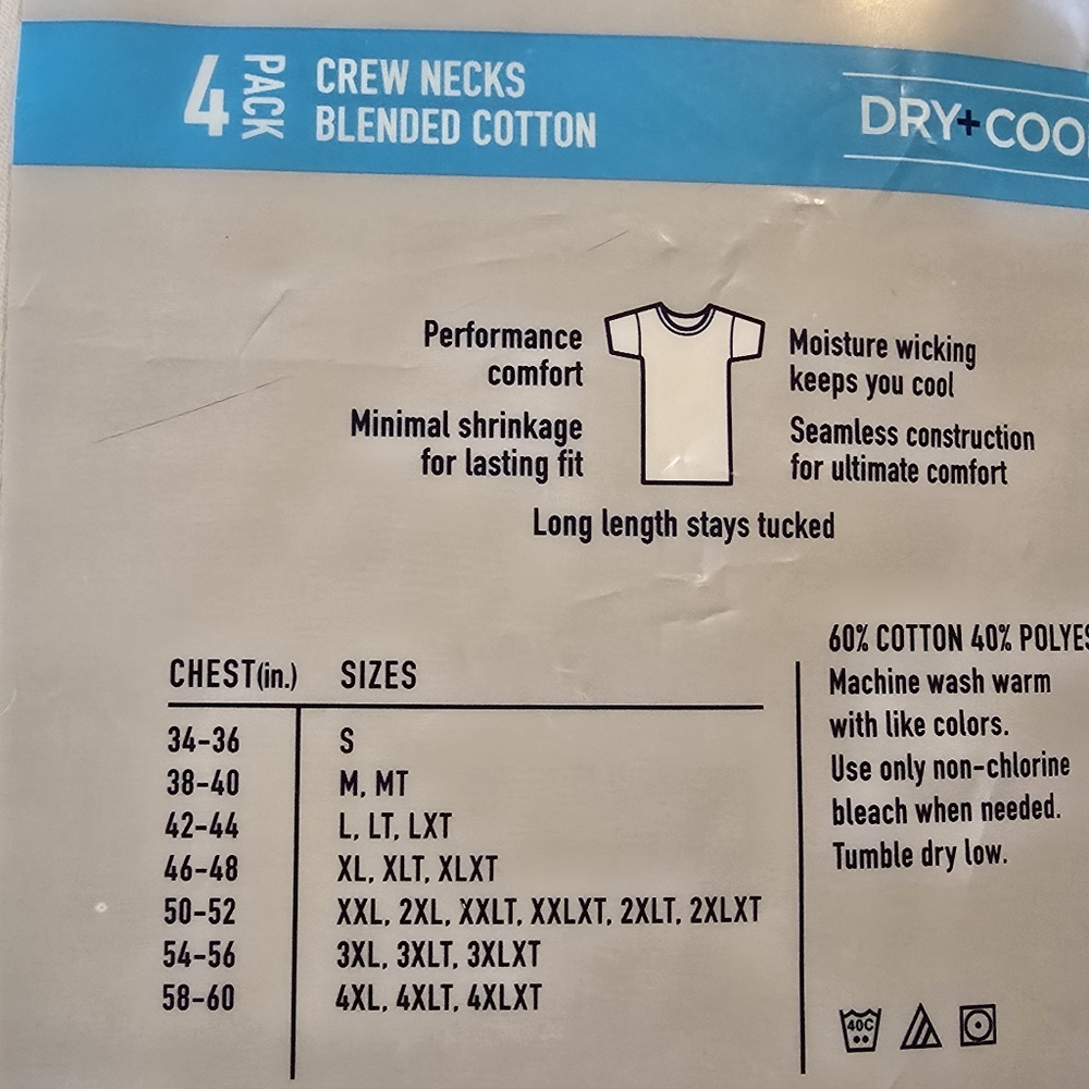 Stafford White Quick-Dri Crew Neck T-Shirts - Picture 4 of 4